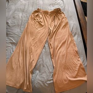 Cider Tan Wide-Leg Trousers